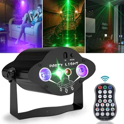 3 em 1 rgb + luz uv rg laser estágio projetor dj luz usb recarregável efeito de iluminação palco controle voz led festa lâmpada