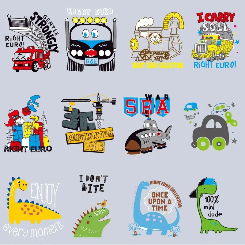 ZOTOONE Dinosaur Alphabet Iron on Transfers Patches for Clothing Heat Clothes T-shirts Stickers Applications G | Дом и сад