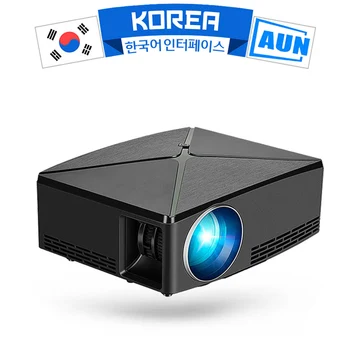 

AUN LED Projector C80, 1280x720p Resolution, MINI Projector for Home Theater. Optional Android Version WIFI C80UP, Support 1080P