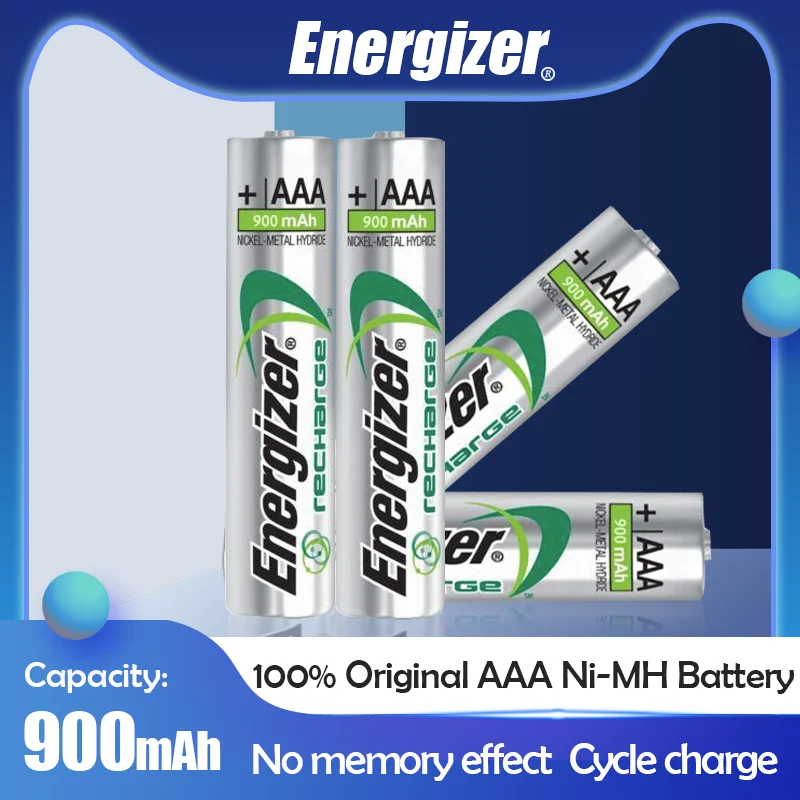 4 x Energizer AAA Rechargeable Batteries 700 mAh Pre Charged NiMH HR03 