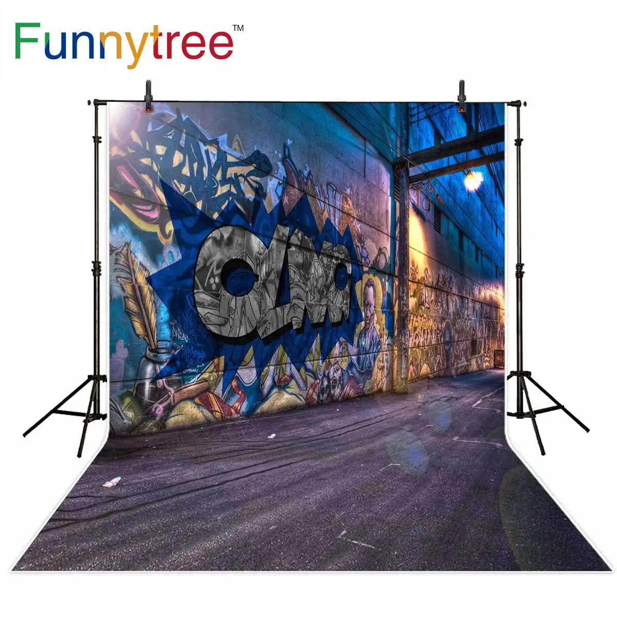 Фон для фотосъемки Funnytree магазин граффити кирпичная стена винтажный текст и