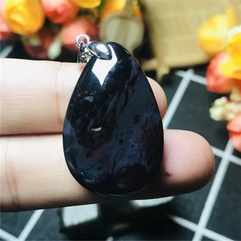 

Natural Sugilite Beads Pendant For Women Man Crystal 32x21x8mm 925 Silver Anticancer Stone Fashion Necklace Pendant Jewelry AAAA