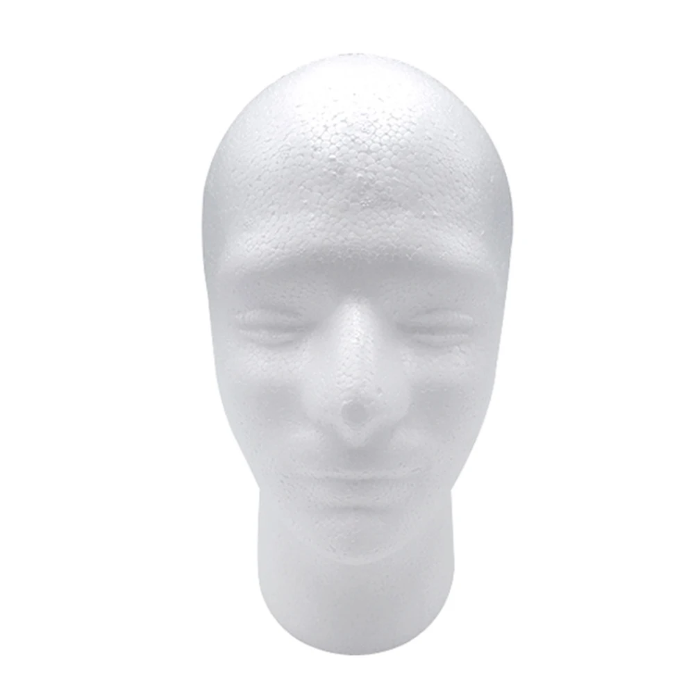 Salon and Travel TOYERA Styrofoam Head，Practical Flocking Foam Head Mold Wigs Glasses Hat Scarf Display Holder Stand Model Photograph Props Male Female Mannequin Head for Home 