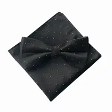 7 цветов Мужская мода галстук-бабочка платок Набор Жених джентльмен горошек платок Карманный полотенце платок Свадебная вечеринка