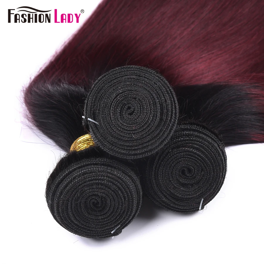 Ombre Bundles Straight Human Hair Bundles T1b99j Fashion Lady Hair Extension Brazilian Ombre Human Non-Remy