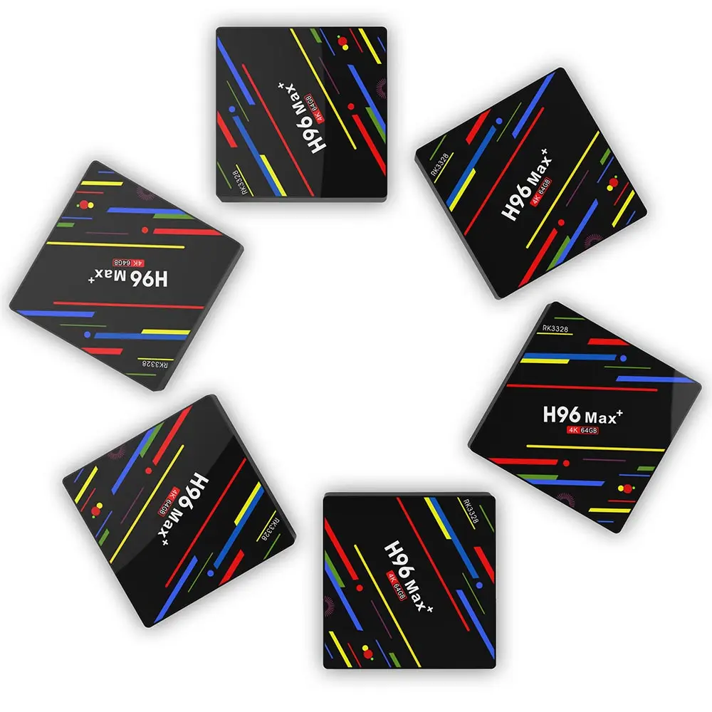 H96 MAX+ Smart TVAndroid 8,1 Rockchip RK3328 4 GB 32 GB 64 GB USB3.0 H.265 4 K WiFi 2,4G/5G поддержка Netflix/EuropeIPTV BOX PK X96