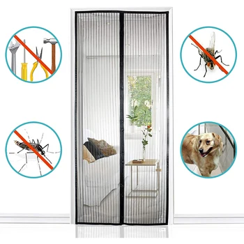 

Sliding Door Curtain Light Mute Magnetic Mosquito Net Balcony Room Mesh Door Screen for Household Bedroom Ornaments