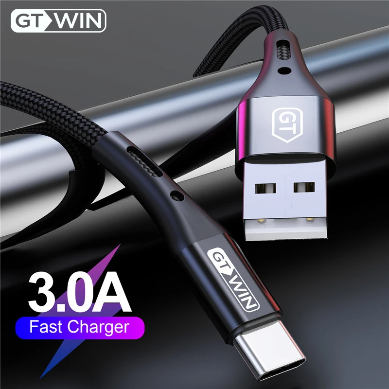 

GTWIN 3M Type C USB Cable For iPad Pro 3A Fast Charging Cable For Samsung S10 S9 Huawei P30 Pro Charger Wire USB C Data Cable