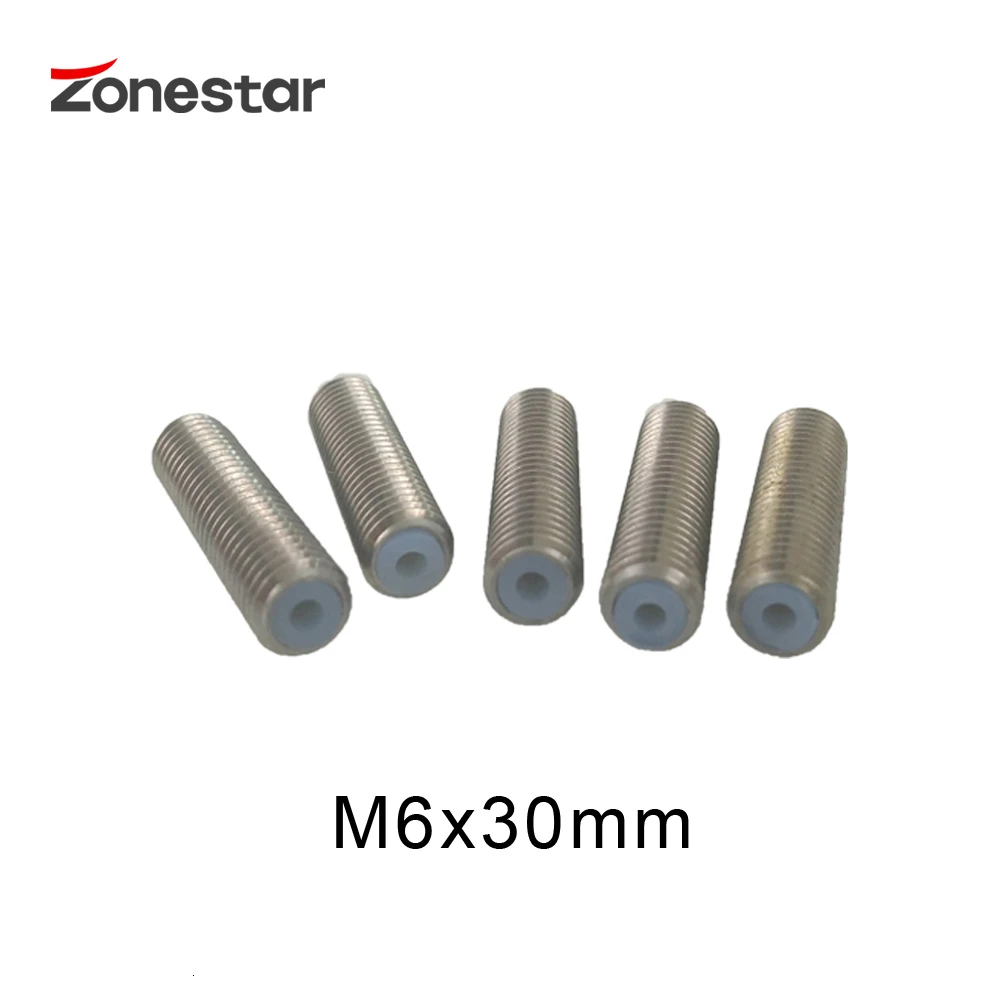 5 Шт./лот Высокое Качество Горло M6X26 Сопла Белый Тефлона PTFE Трубки Внутри для MK7 MK8 3D Принтер Экструдер 1.75 мм накаливания