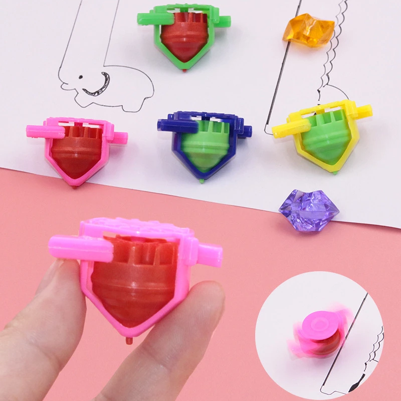 Giroscopio giratorio con silbato superior para niños, juguetes giratorios con rotación de soplado, alivio del estrés, escritorio, regalo, novedad, 1 unidad