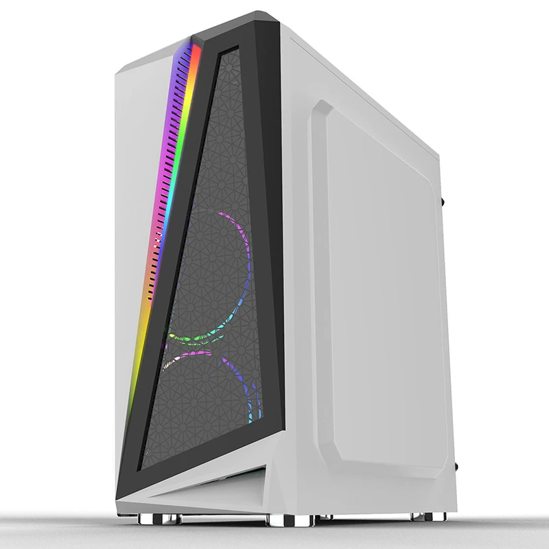 39*18*43,5 см diy игровой компьютер PC чехол ATX Полная сторона прозрачная стеклянная панель RGB светящаяся Настольная компьютерная материнская рама шасси