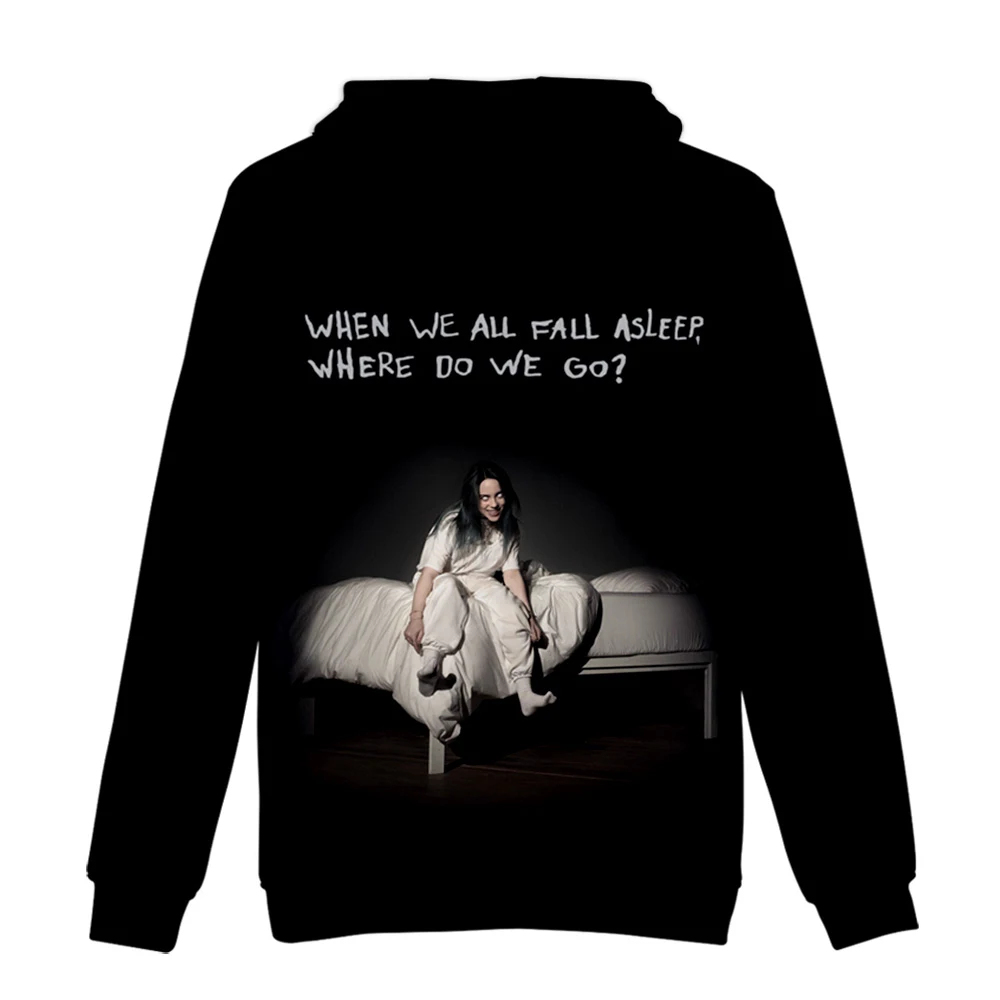 Осенний трендовый Женский пуловер с капюшоном Billie Eilish3D толстовка с капюшоном Женский Мужской Модный пуловер Комфортный топ XXS-4XL