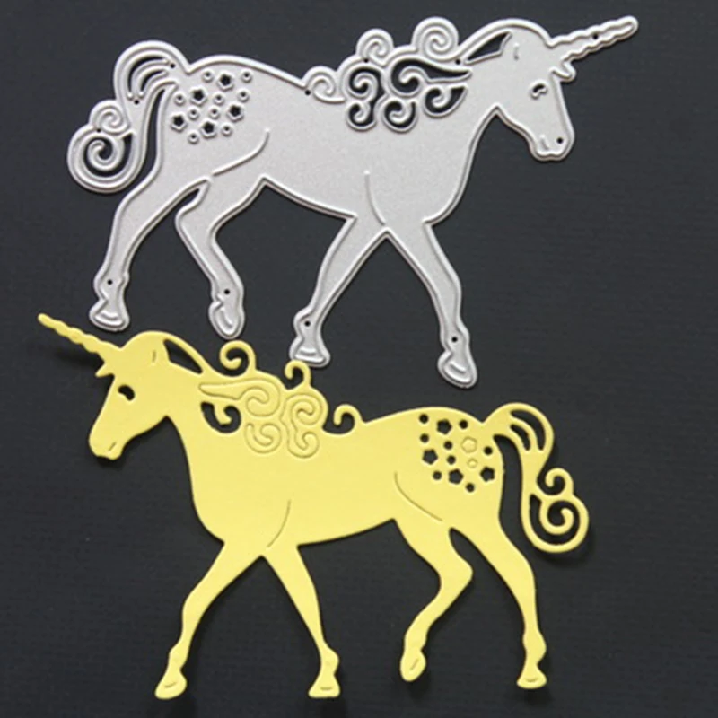 

Unicorn Horse Metal Cutting Dies Stencil DIY Scrapbooking Photo Album Card Paper Embossing Decoration Craft Steel Die Cuts