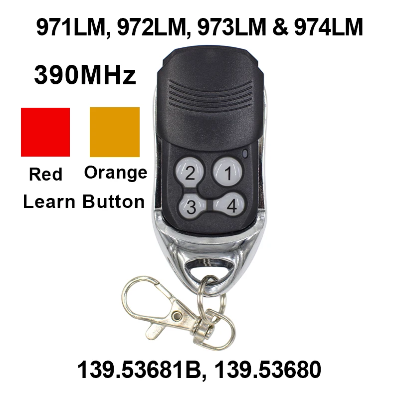 

390MHz Garage Door Remote Control Opener For 971LM 972LM 973LM 970LM Liftmaster Chamberlain Sears Craftsman 139.53681B 139.53680