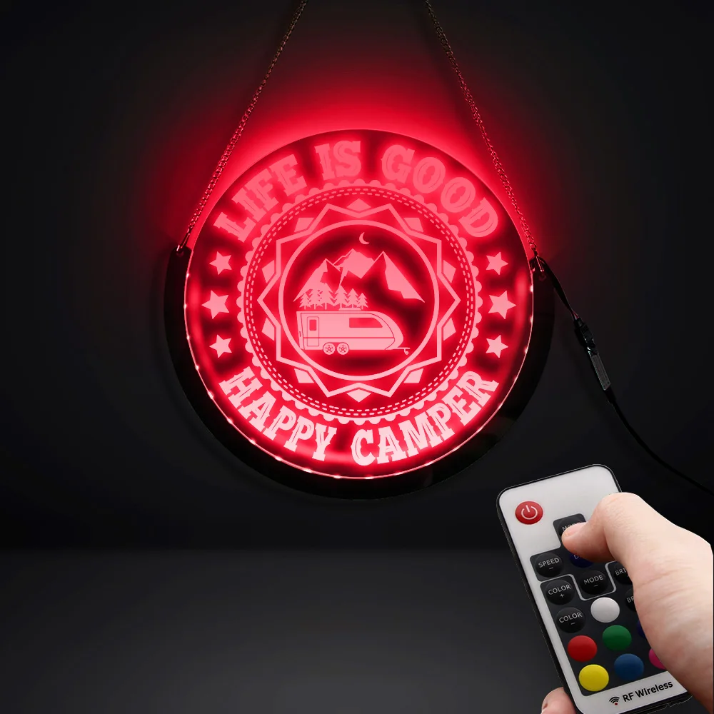A vida é bom led pendurado sinal