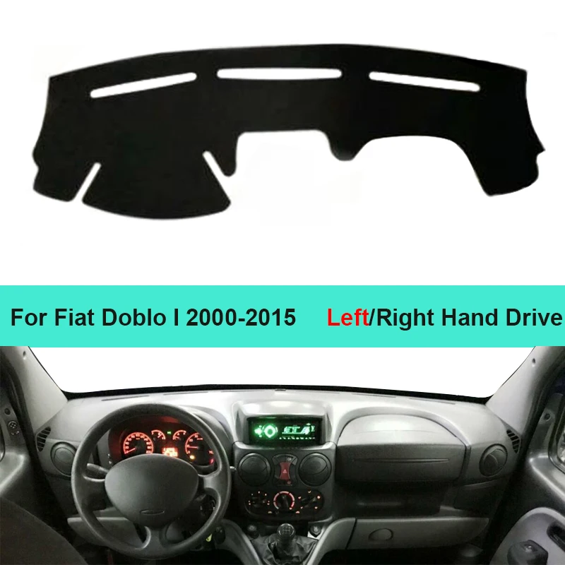 

Чехол для приборной панели автомобиля, коврик для приборной панели Fiat Doblo I 2000-2015, нескользящий солнцезащитный коврик, ковер, защита от УФ-лучей, Стайлинг автомобиля