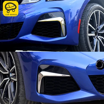 

CarMango for BMW 3 Series G20 2020 Car Styling Front Fog Light Lamp Decoration Cover Trim Frame Sticker Exterior Accessories