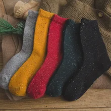 Японские однотонные шерстяные носки в стиле Харадзюку, женские милые черно-красные кавайные носки в горошек, подарки для женщин 101601