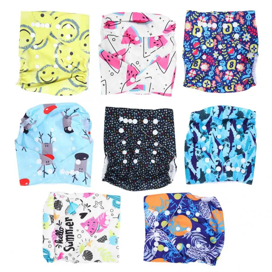 Feminine Hygiene Waterproof Washable Reusable Baby Cloth Diapers Adjustable Pocket Nappies with Insert Personal Health Care