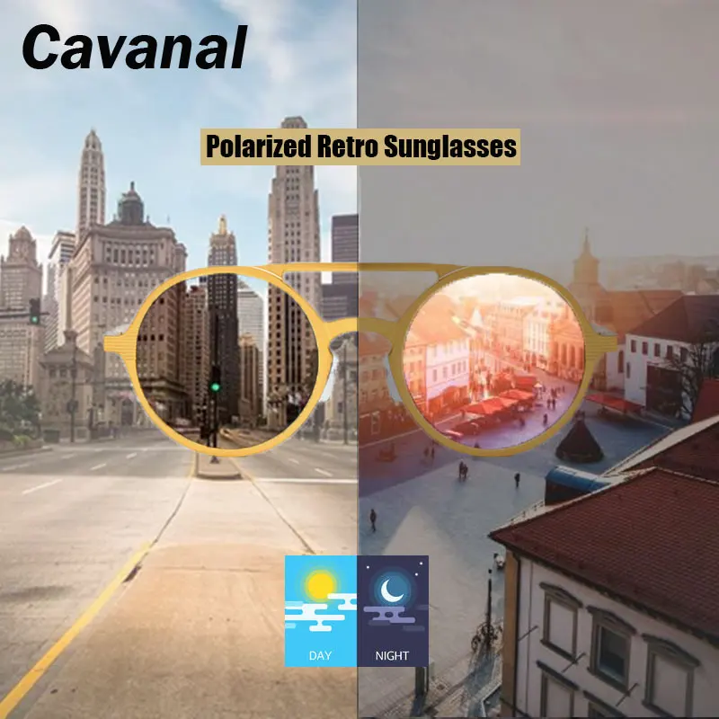 Винтажные поляризационные солнцезащитные очки Cavanal мужские роскошные в стиле