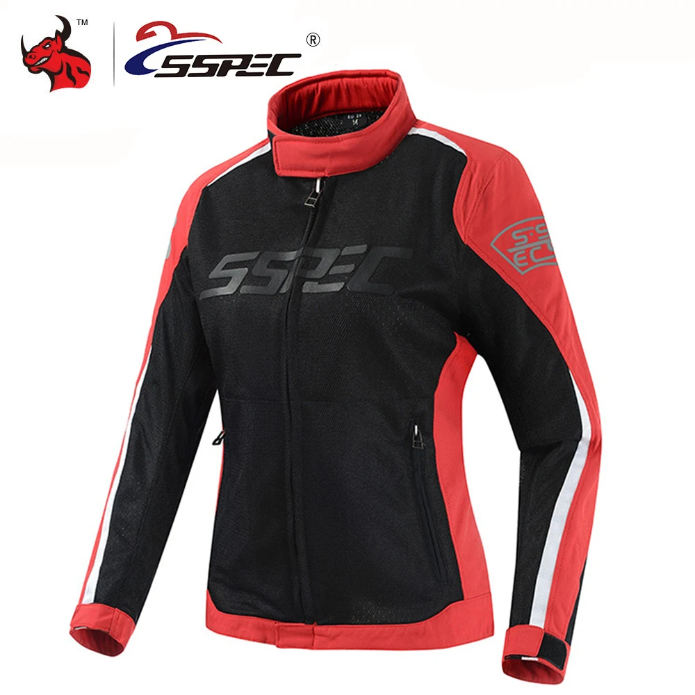 

SSPEC Motorcycle Jacket Women Moto Jacket Motorcycle Motocross Riding Jacket Body Armor Protector Moto Cross Clothing 4 Seacon