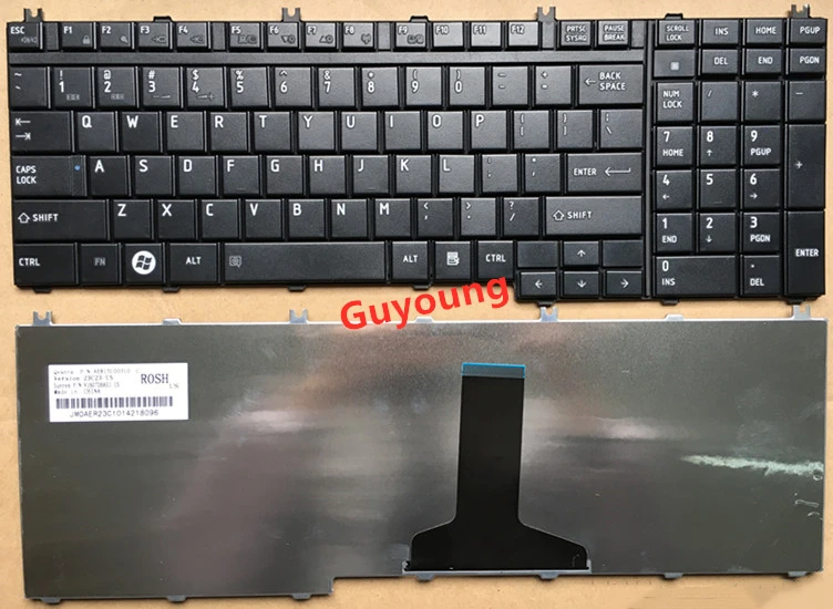 Для ноутбука Toshiba Satellite L505-13N X505 X500 A500 A505 P200 P300 P505 L350 L500 QWERTY с английской клавиатурой