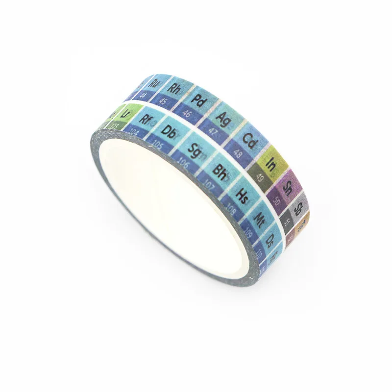 New Arrival Periodic Table of Elements Tape Japanese Paper Decorative Stationery Stickers Chemistry Set Office Supplier | Канцтовары для
