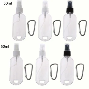 

5/10PCS Refillable Hook Bottle Portable Alcohol Spray Bottle Empty Hand Sanitizer Empty Dispenser Transparent Storage Case