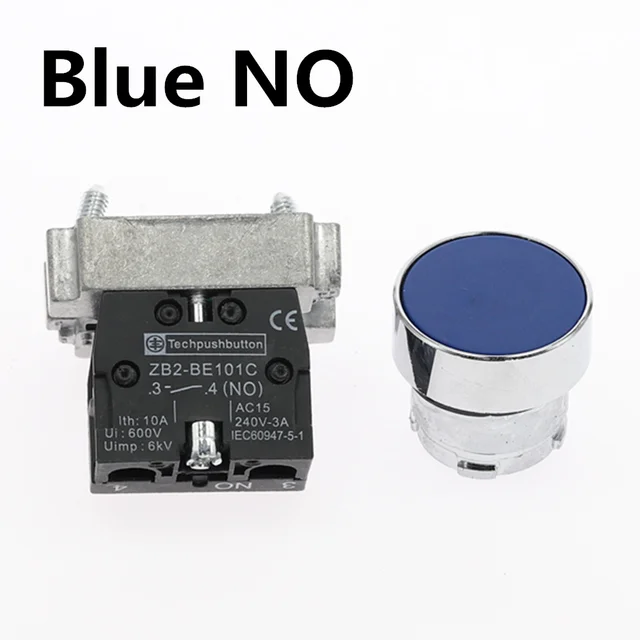 1pcs 22mm Momentary Push Button Switch 10A round Panel  NC/NO XB2-BA31 XB2-BA RC
