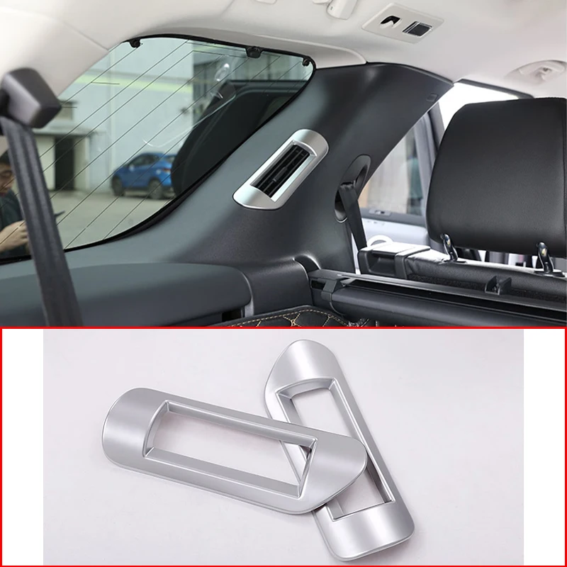 

For Land Rover Discovery 5 2017 ABS Chrome Silver C-pillar air conditioning Air Outlet Frame Trim Car styling Accessories