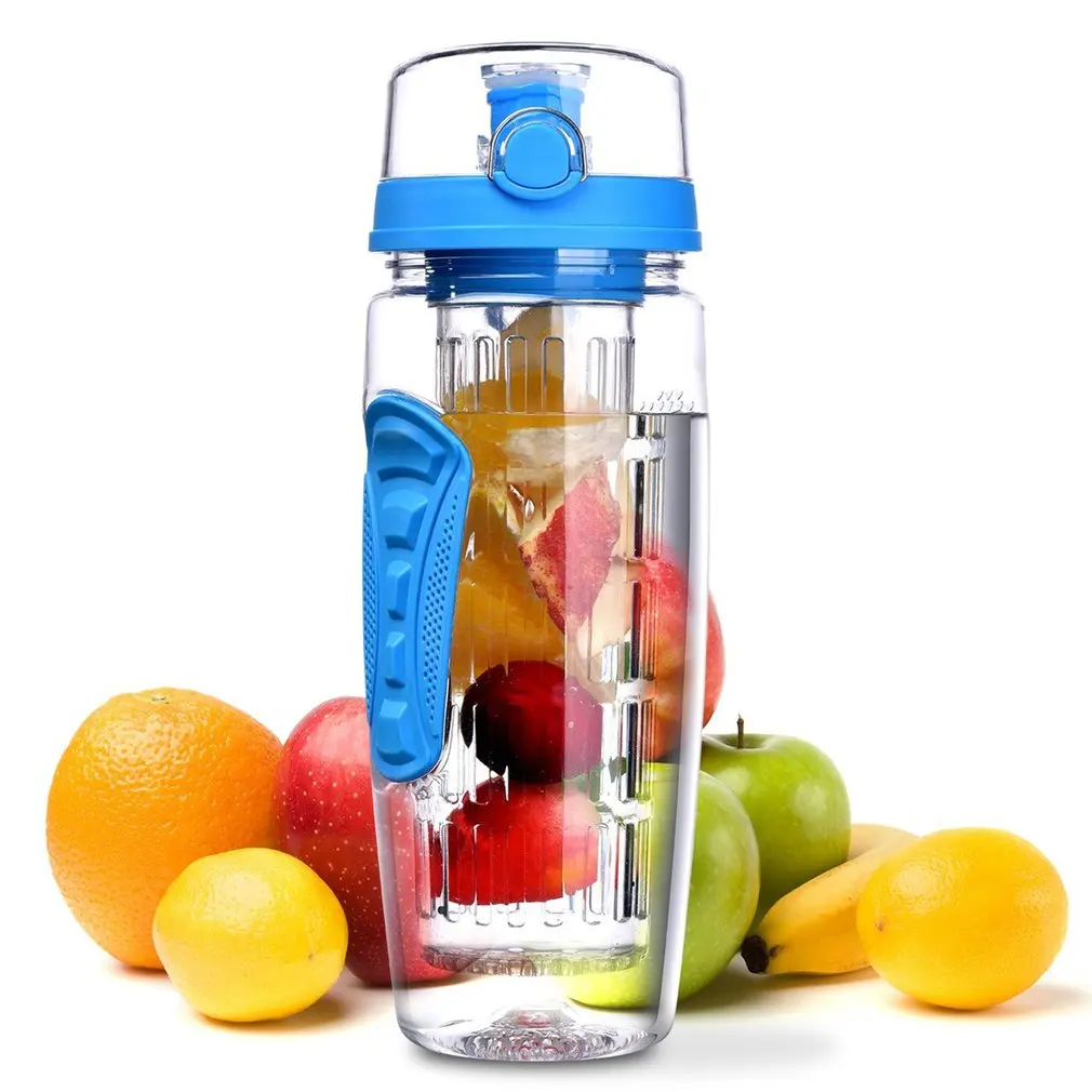 

1000ML Leak-proof Fruit Infuser Juice Shaker Water Bottle Safe Healthy Eco-Friendly Travel Camping Lemon Fruit Water Bottle