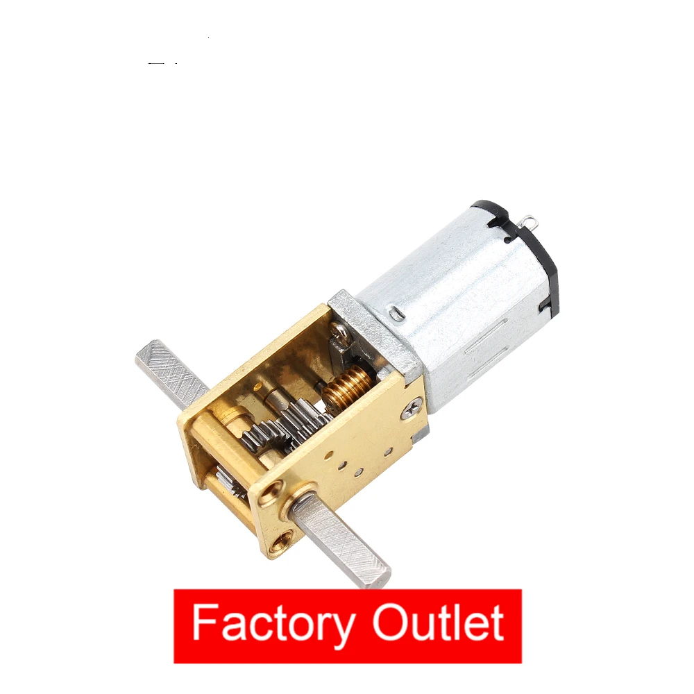 Chihai Motor Chf-Gw12T-N20Va Dual Shaft Dc 6V 12V Mini Motoriduttore Dc A Bassa Velocità Motoriduttore A Vite Senza Fine Per Smart Car