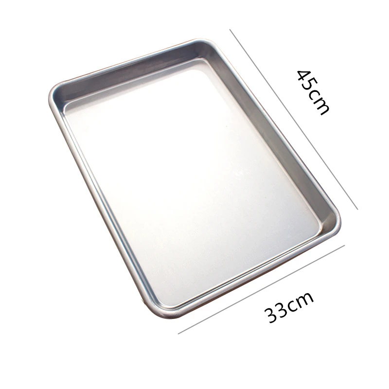 33*45*2.5 CM Kitchen Storage Trays Pan Stainless Steel Rectangle Food Cake Bread Baking Plates Household Bakeware Cooking Tools 2