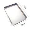 33*45*2.5 CM Kitchen Storage Trays Pan Stainless Steel Rectangle Food Cake Bread Baking Plates Household Bakeware Cooking Tools 2
