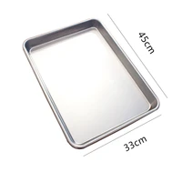 33*45*2.5 CM Kitchen Storage Trays Pan Stainless Steel Rectangle Food Cake Bread Baking Plates Household Bakeware Cooking Tools 2