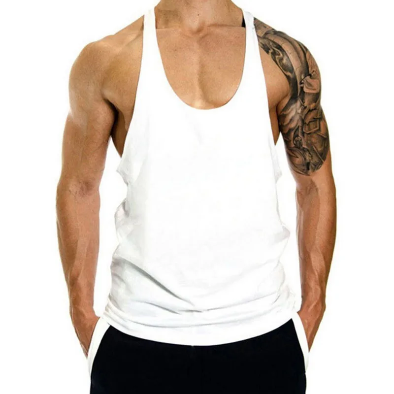 A Мужская майка для тренажерного зала, одежда для фитнеса, мужская рубашка для бодибилдинга, стрингеров, майка для тренировки, майка без рукавов - Цвет: A