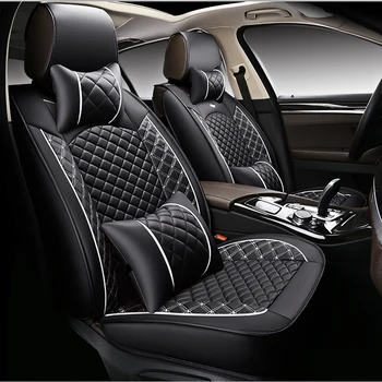 

WLMWL Universal Leather Car seat cover for Cadillac all models ATS CT6 CTS SRX ATSL SLS XTS car styling auto accessories