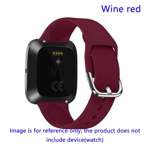 Силиконовый ремешок для Fitbit versa 2 Смарт-часы аксессуары сменные браслеты петля регулируемый браслет - Color: wine Red