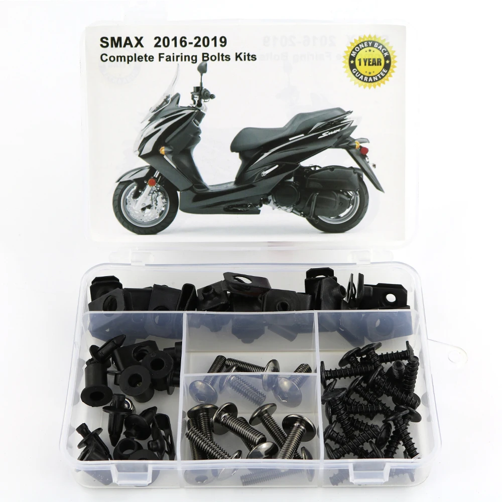 Titanium Для Yamaha SMAX полный обтекатель Болты Комплект болты для кузовных работ зажимы болт OEM гайки стиль мотоцикл сталь - Цвет: Titanium