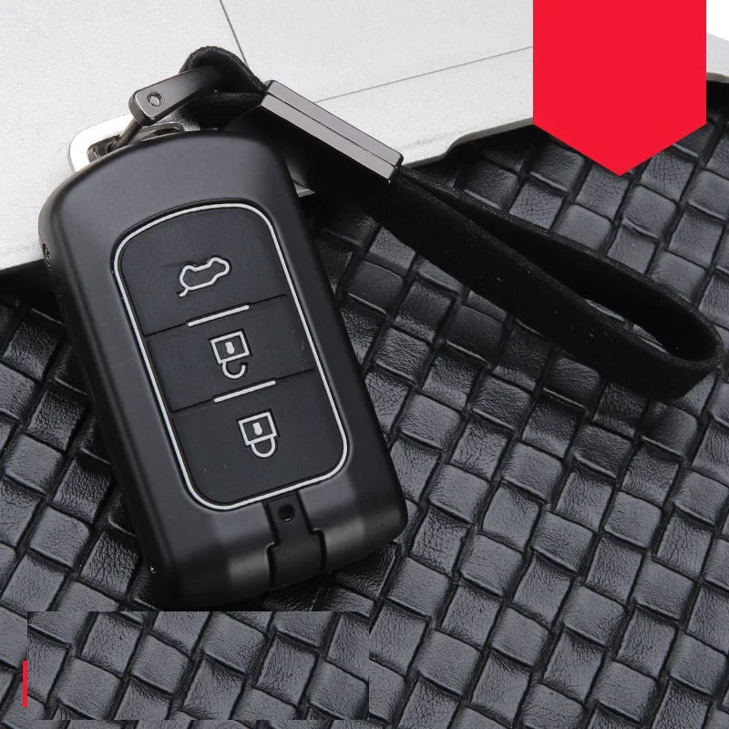 3button blackwhite Углеродное волокно сплав+ силиконовый автомобильный корпус умного ключа Крышка для Mitsubishi Outlander, Lancer 10 Pajero Sport EX ASX Colt Grandis L200 - Название цвета: 3button blackwhite