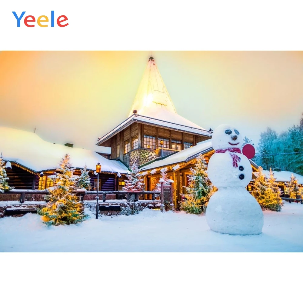 

Christmas Tree Forest Winter Snow House Backdrop Newborn Baby Shower Kids Party Stage Photography Background For Photo Studio
