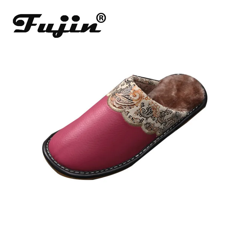 Fujin/тапочки Сезон осень-зима 2020 года Мужские мягкие домашние тапочки из хлопка