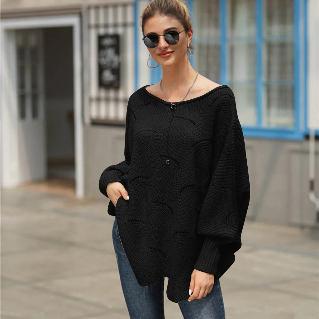 Jaycosin свитер с круглым вырезом Женский Однотонный женский свитер и пуловеры gilet femme manche longue hiver Pull Femme Hiver