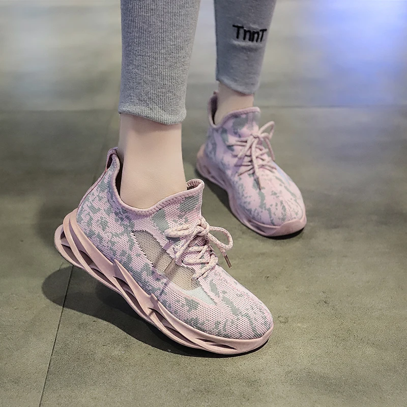 

Women Vulcanize Shoes Women Casual Shoes Flats Lace Up Breathable Walking Spring Summer Mesh Ladies Sneakers Femme Zapatos Mujer