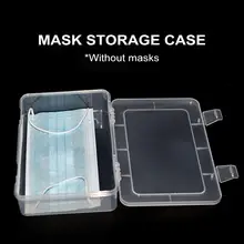 Recipiente dustproof da máscara do caso da caixa de armazenamento da máscara da cara para armazenar a máscara facial descartável-7.3*5.3*1.7 dentro