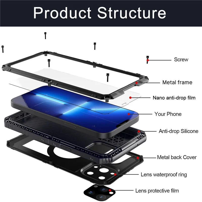   Ƹ ޴ ̽, IP68, 14, 13, 12, 11  ƽ, XR, X, XS ƽ, 6, 6S, 7, 8 ÷,  ̺, ߿  Ŀ