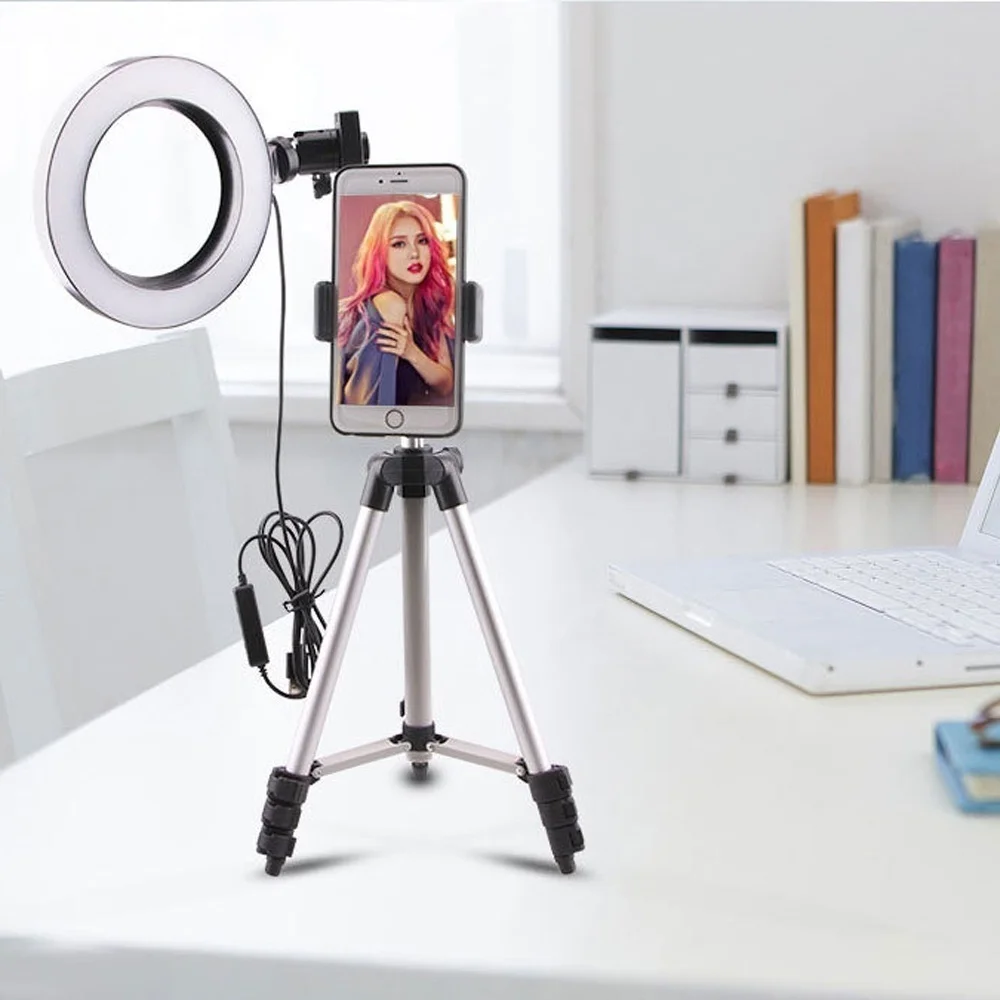 6,3 ''/16 см камера фотостудия телефон видео светодиодный красивое кольцо свет фотография кольцо с регулируемой яркостью лампы+ Штатив для селфи/Live шоу