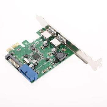 

HIGH Speed 2-Port USB 3.0 PCI-E PCI Express 19-pin USB3.0 15-pin SATA Connector Low Profile for digital cameras