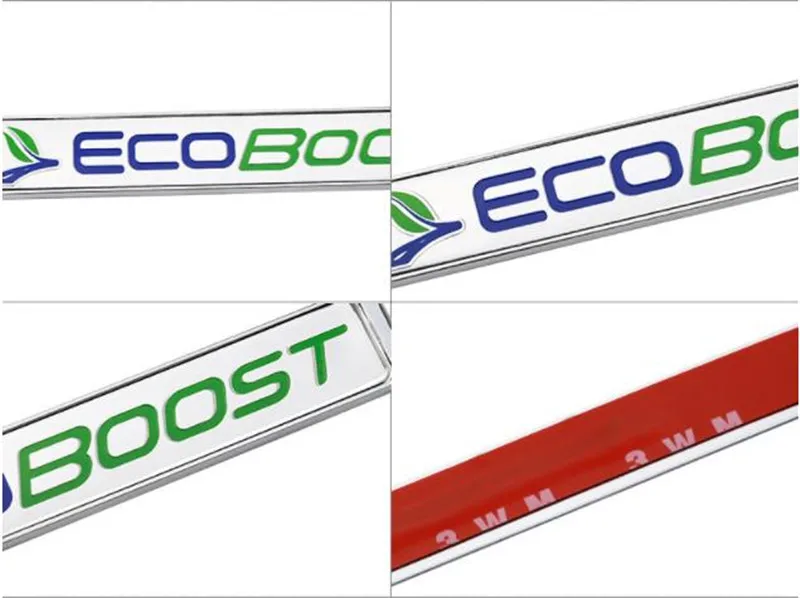 2 шт. Автомобиль Стайлинг 14*2,2 см Металл ECOBOOST Эмблема для багажника значок боковые логотипы автомобиля наклейки на тело