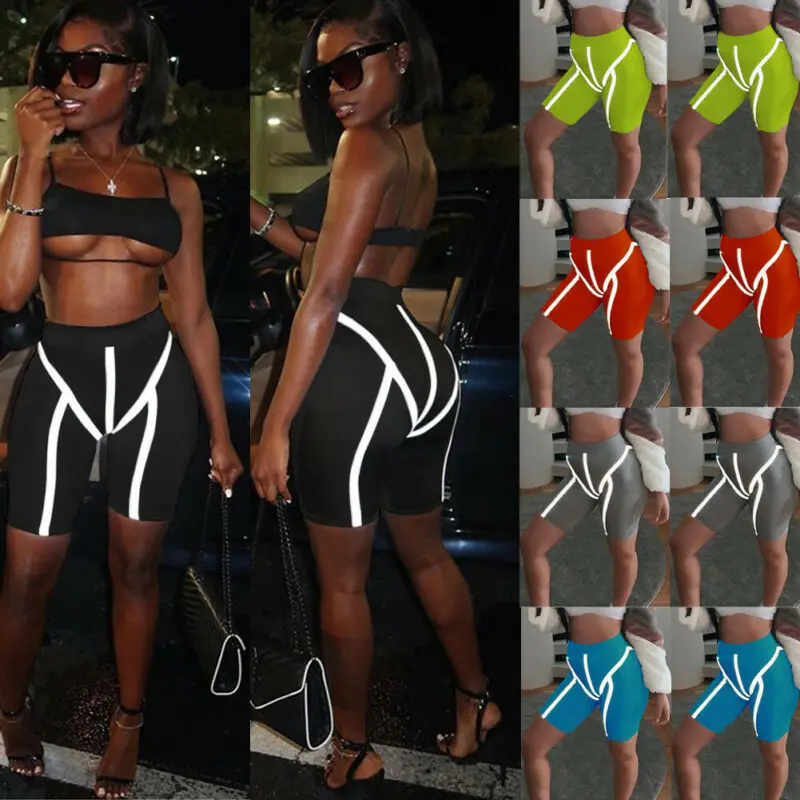 womens knee length bike shorts